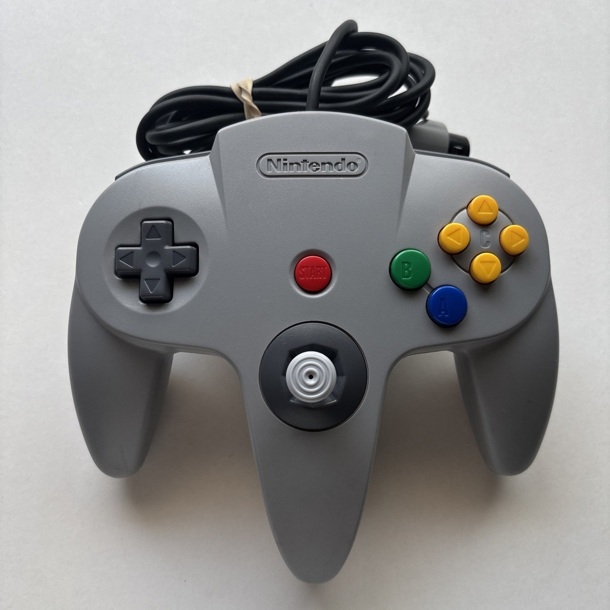 NINTENDO64 本体 純正コントローラー  グレー 1個 箱付き おまけ付 Nintendo 64 N64 Gray Controller Authentic OEM Original Tested Very