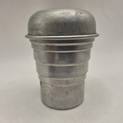 Vintage Rochow Swirl Mixer by ''Mirro'' With Lid 1 Cup Capacity Aluminum Barware