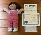 Vintage 1983 Cabbage Patch Doll Overalls W/ Birth Certificate Adoption Papers