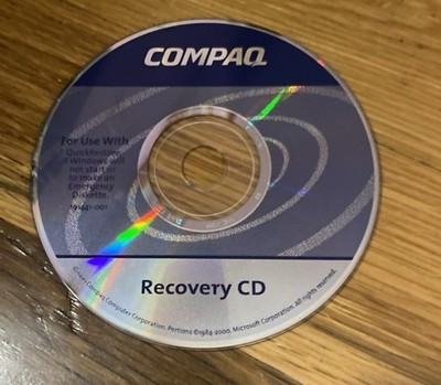       Compaq Recovery CD For Windows 191441-001  Disc Only