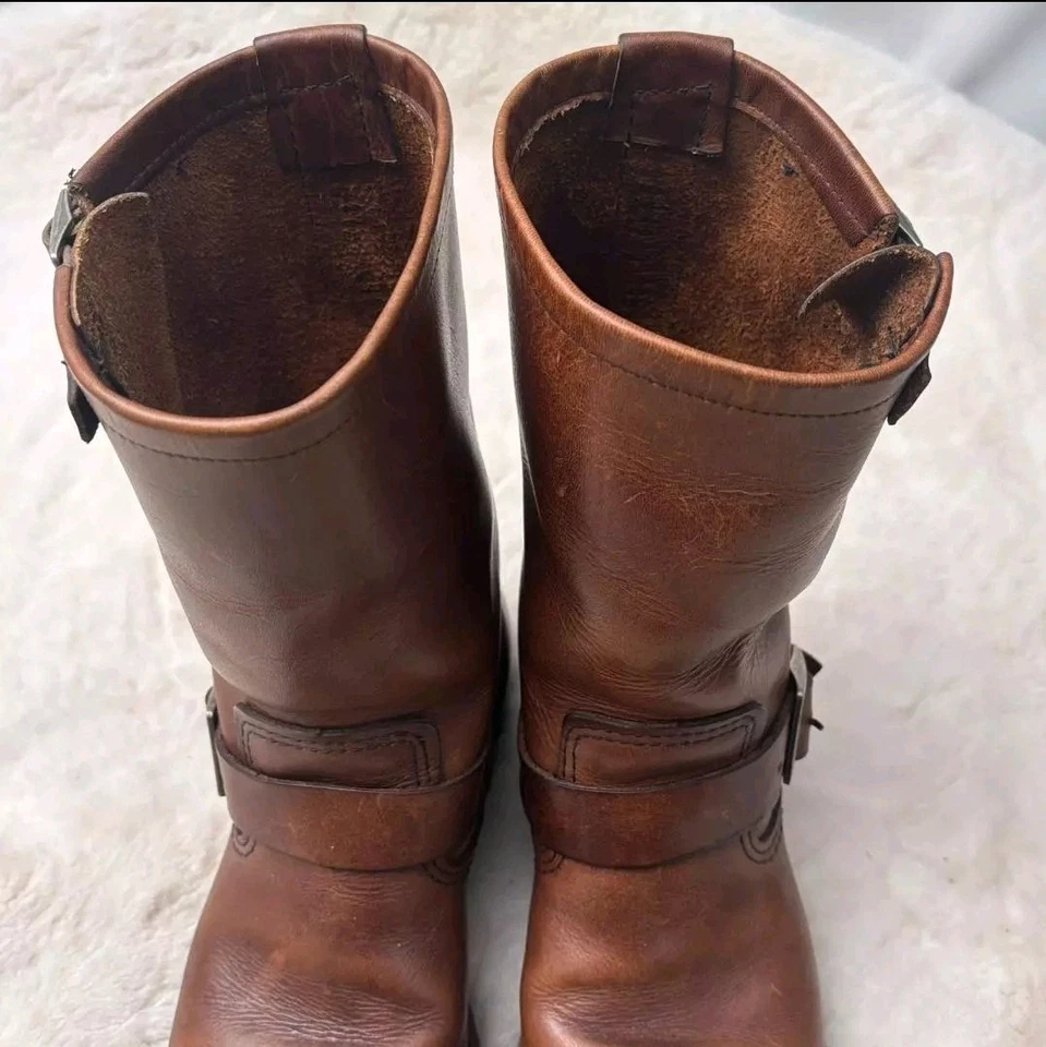 Botas de Ingeniero Red Wing 2991 Arnés Ámbar Cuero Botas De Colección Gran Pátina. Foto 4 de 4