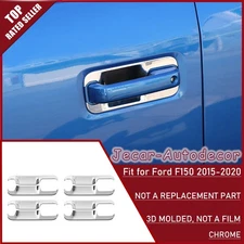 Chrome Exterior Door Handle Bowl Decoration Trim Cover For Ford F150 2015-2020