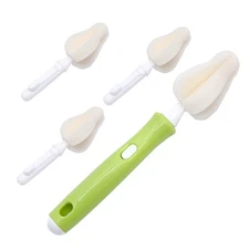 Bottle Nipple Cleaner Sponge Brush Infant Bottle Cleaning Brush Set 