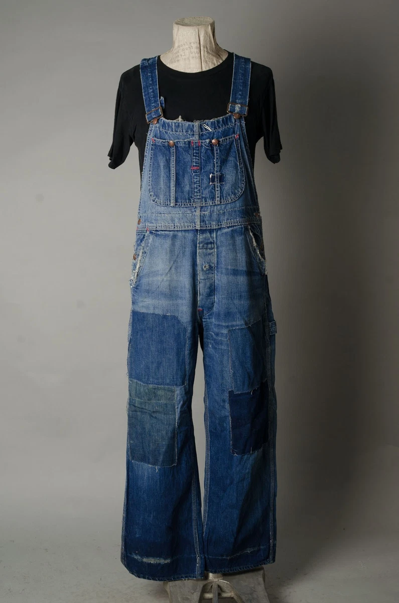 Denim Dungarees/Overalls Blue Vintage Pants for Men | eBay