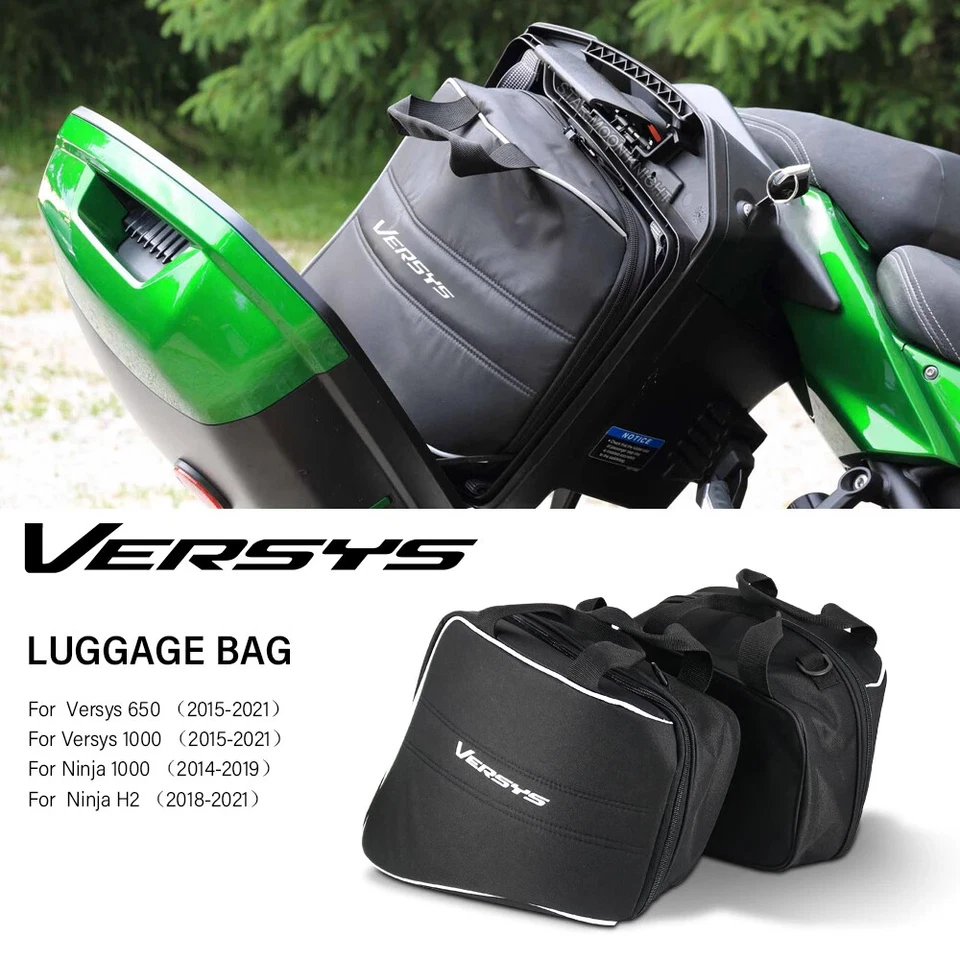 Bolsa de sillín bolsas de equipaje impermeables para Kawasaki Versys 650 1000 Ninja 1000 H2 Foto 3 de 4