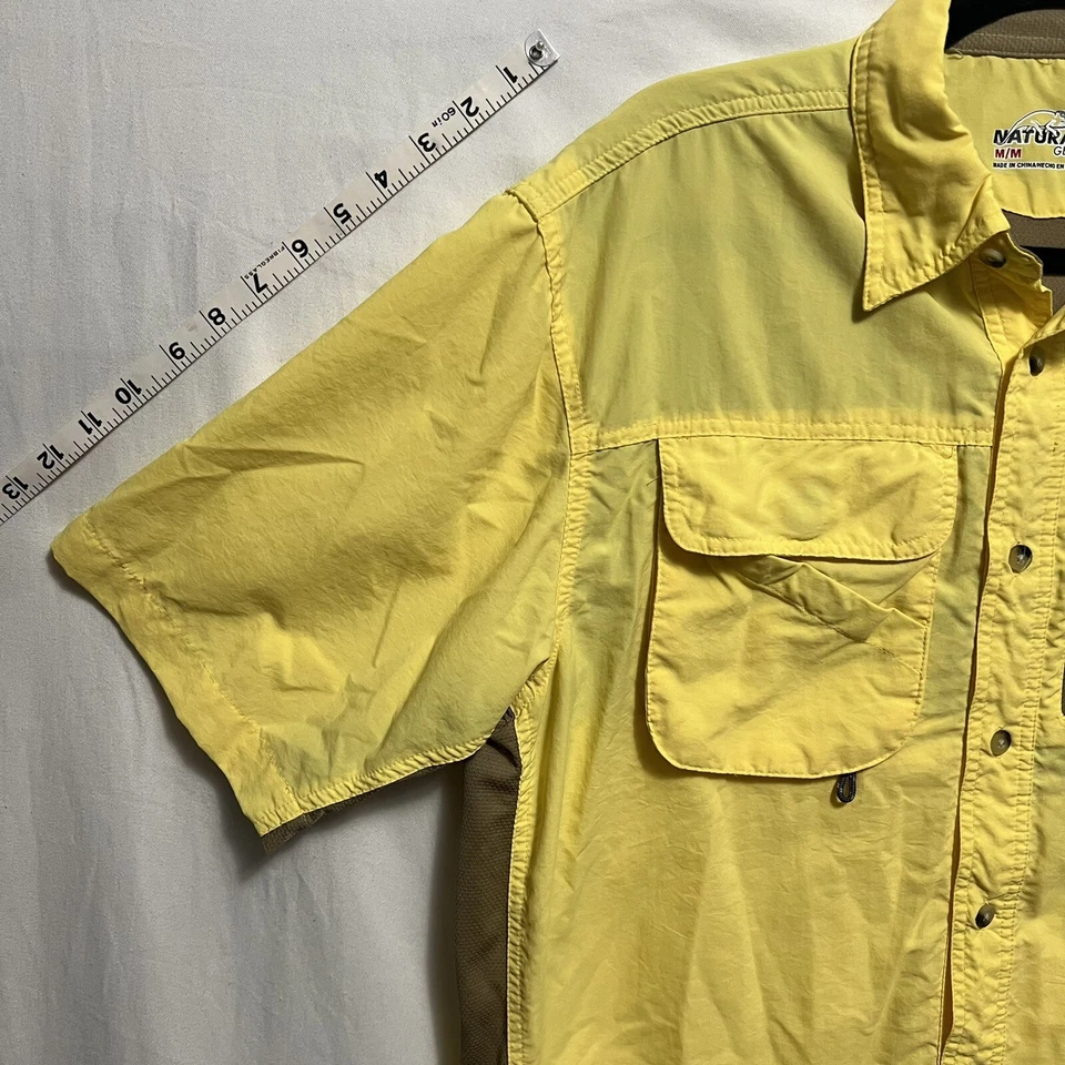Camisa Natural Gear Para Hombre Mediana Ventilada Exterior Pesca Senderismo Camping Amarilla Foto 4 de 4