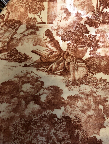 Juliette’s Garden Toile in Shades of Red by Benartex 100% Cotton 42"x 33" Quilts - Picture 3 of 8