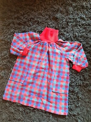 ROBE FILLE ENFANT VINTAGE RÉTRO CARREAUX COL MONTANT VÊTEMENT - Photo 1/4