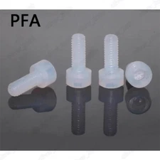 PFA Perfluoroalkoxy resin Plastic Hex Socket Bolts Cap Head Screws M4 M5 M6 M8