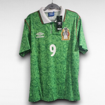 ウェア  Mexico National Team Jersey M EL TRI - MEXICO National Team - World Cup 94 - Hugo Sanchez # 9