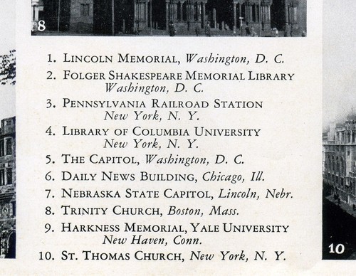 Ten Notable Examples of American Architecture, 10 different black & white images - Picture 6 of 6