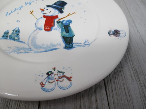 Vintage 1999 Bath & Body Works Schneemann Weihnachtsteller - Bild 8 von 8