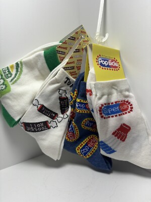 Vintage Popsicle & Tootsie assorted socks still in package Womans 9-11