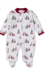 KISSY KISSY Santa Claus Footed Pajamas - White/Red - NWT Boys 9 months