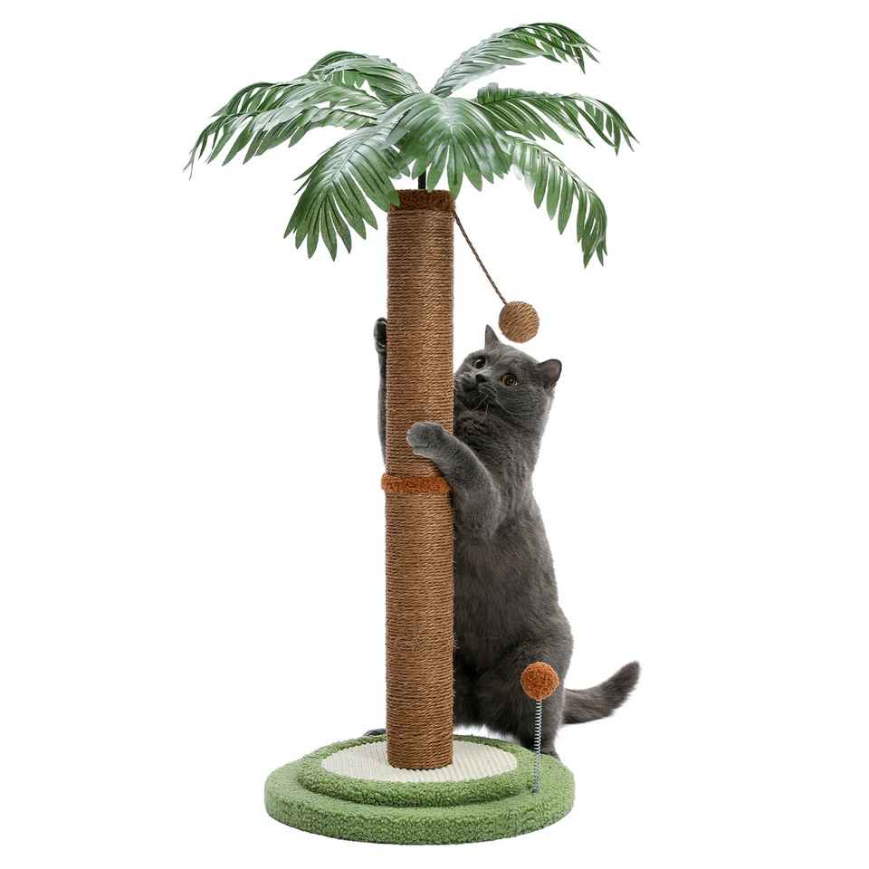 PAWZ Road Katzen Kratzbaum Kokosnussbaum Katzenkratzbaum Spielbaum Sisal 85 cm
