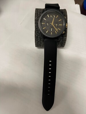 Armani Exchange Outerbanks Black Silicone Strap Men's Watch