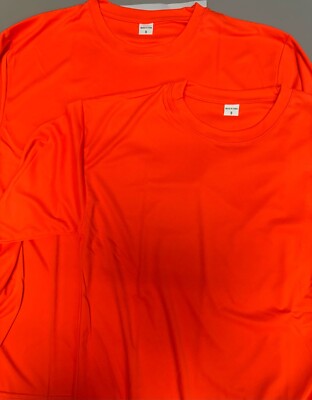 NBS High-Vis Long Sleeve T-Shirts Pack of 2, Safety Orange