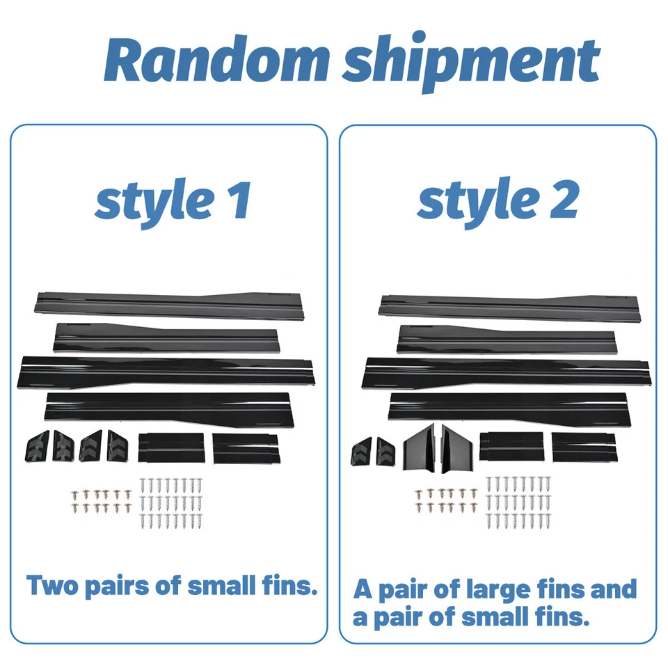 Gloss Black Side Skirts Extension Rocker Panel Lip For BMW X1 X2 X3 X4 X5 X6 X7 - Image 2 of 4
