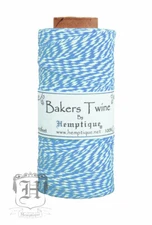 Hemptique Cotton Baker's Twine Light Blue 2-Ply 1mm 410 ft 125 m