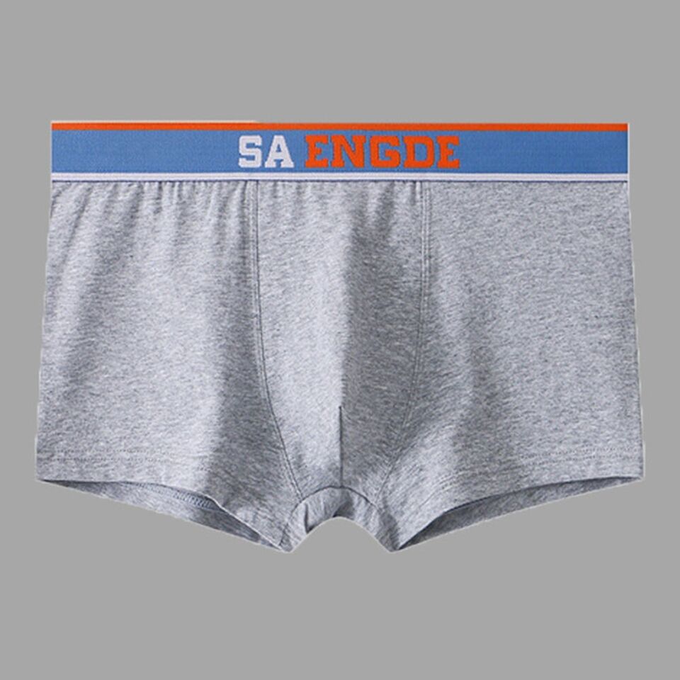 4)Classic Cotton Boxers Briefs for Men Sexy Underwear Bottoms White ...