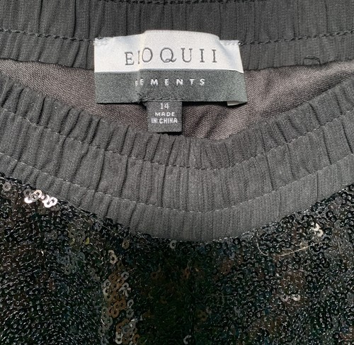 ELOQUII Elements Women's Black Sequin Dress Party Pants Size 14 - Picture 3 of 8