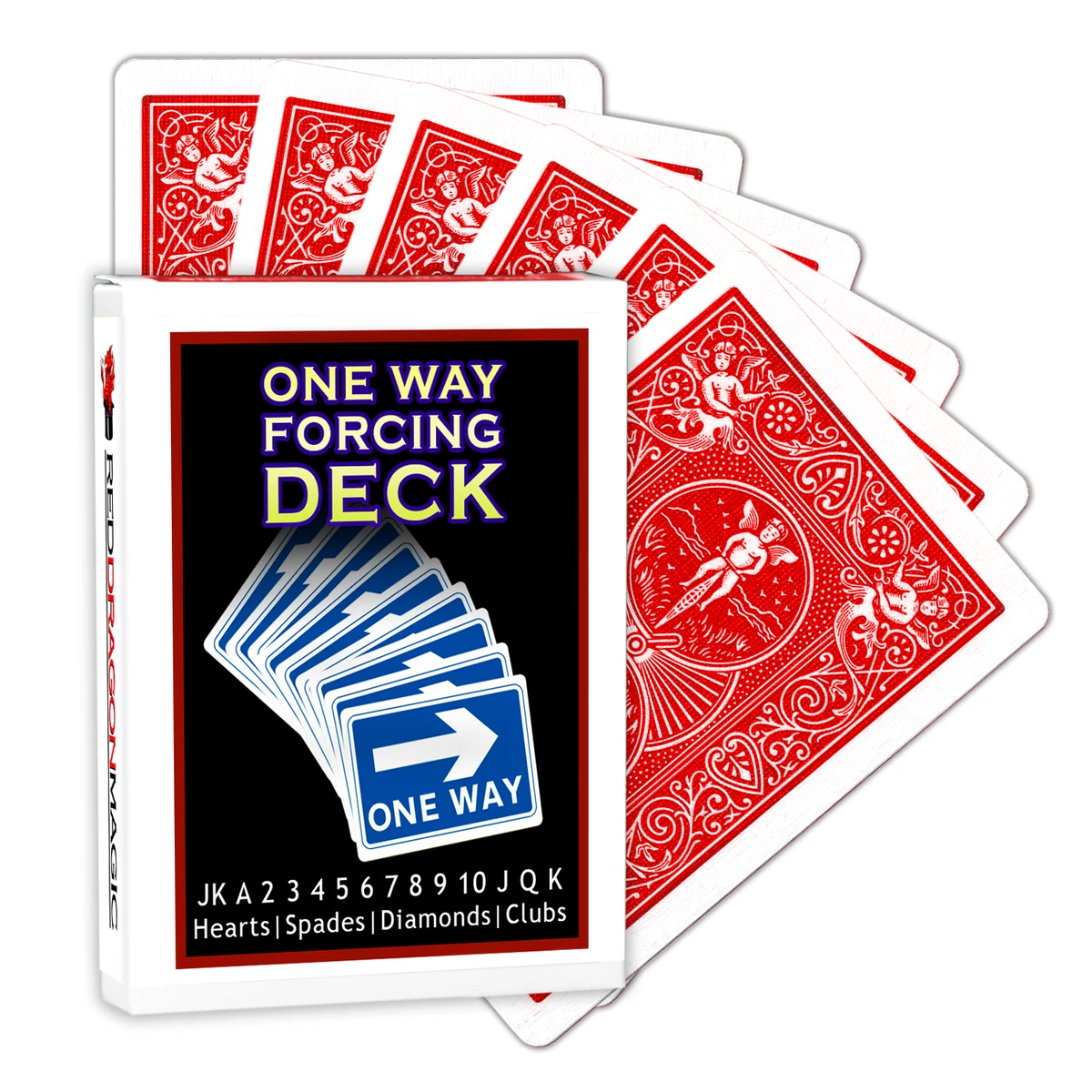 1 One Way Forcing Deck Red Backed Bicycle Playing Cards Choose Suit Value