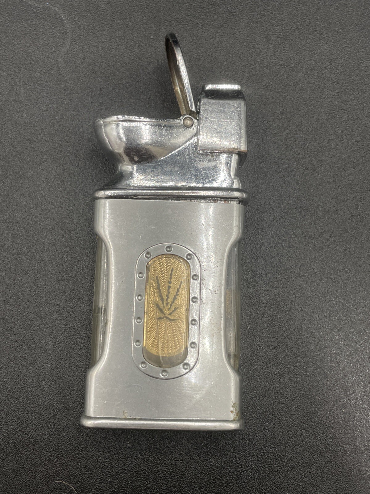 Vintage Unique Silver Toilet Lighter Lid Lifts