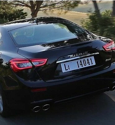 Placa de identificación de maletero Maserati logotipo emblema insignias Ghibli cromo Foto 4 de 4