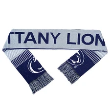 Penn State Nittany Lions Reversible Scarf Knit Winter Neck NEW - Split Logo