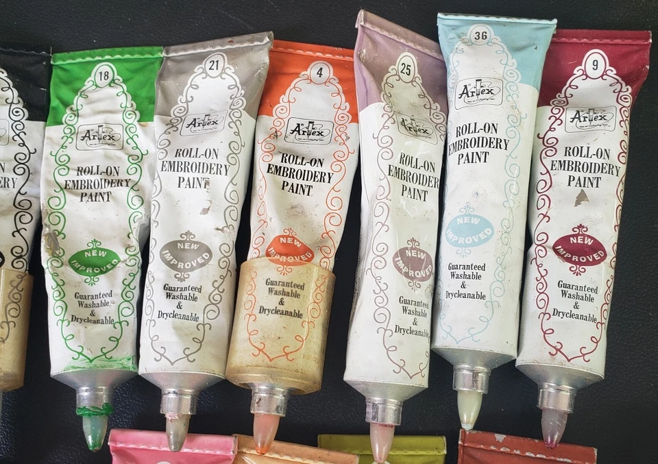 De colección 52 pinturas ARTEX rollo bordado Fros-Tex decorador Gemtex Xtra Glo Brite Foto 4 de 4