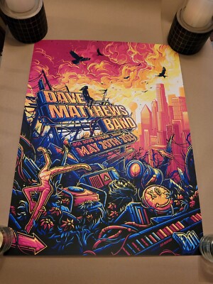 DAVE MATTHEWS BAND DOS EQUIS PAVILION 20. Mai 2023 Siebdruck von Dan Mumford