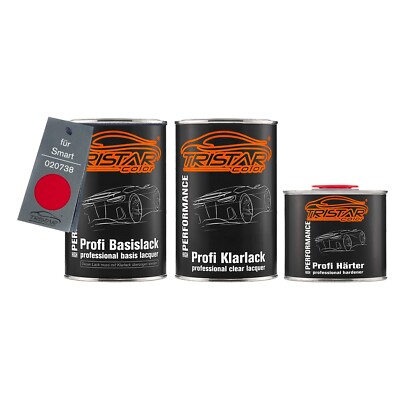 Autolack Set Dose spritzfertig für Smart 020738 Rosso Chiaro Corsa 2,5L
