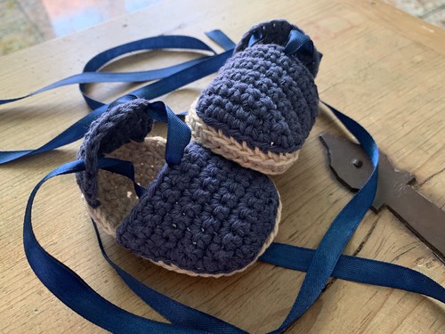 Patucos Esparteña 3/6 Zapato Recién Nacido Ganchillo | eBay