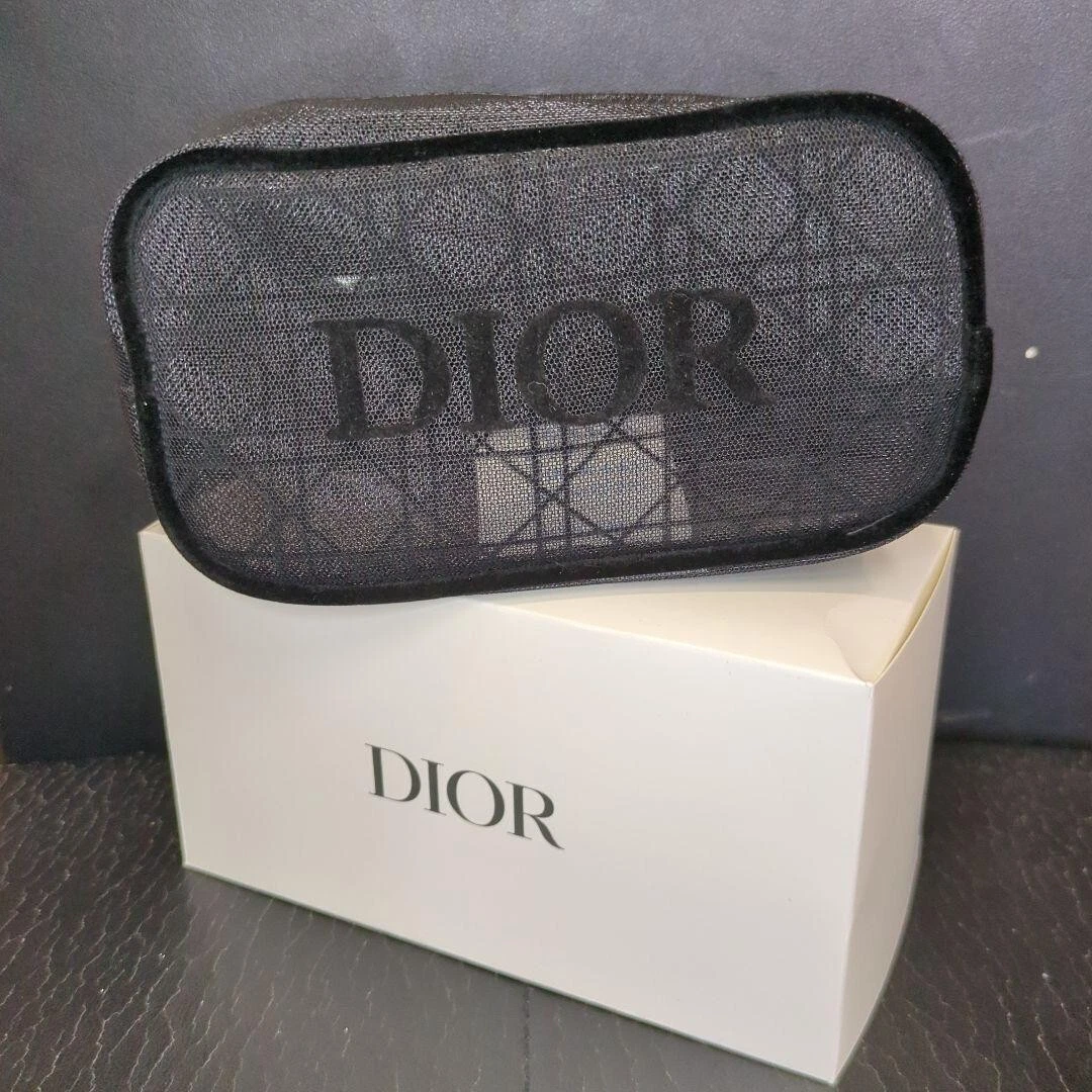 Christian Dior Nouveauté Pochette Logo Noir Etui Maille NEUF 2025 Quantité Limitée