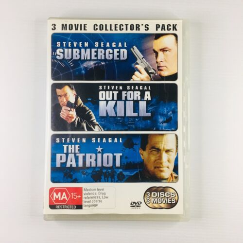 Submerged, Out For Kill & The Patriot (3 DVD Movie Set) Steven Seagal, Free Post - Picture 1 of 15