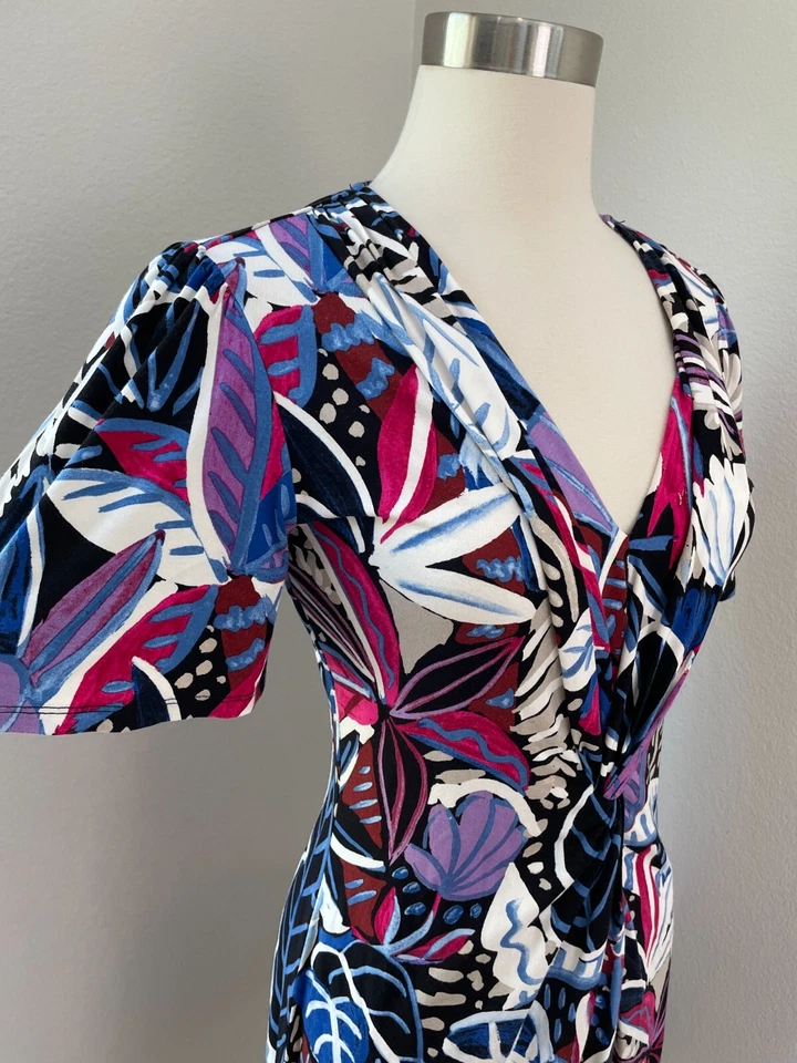 Tommy Bahama Womens Small Cactus to Clouds Front Twist Dress Short Sleeve - Image 3 of 4