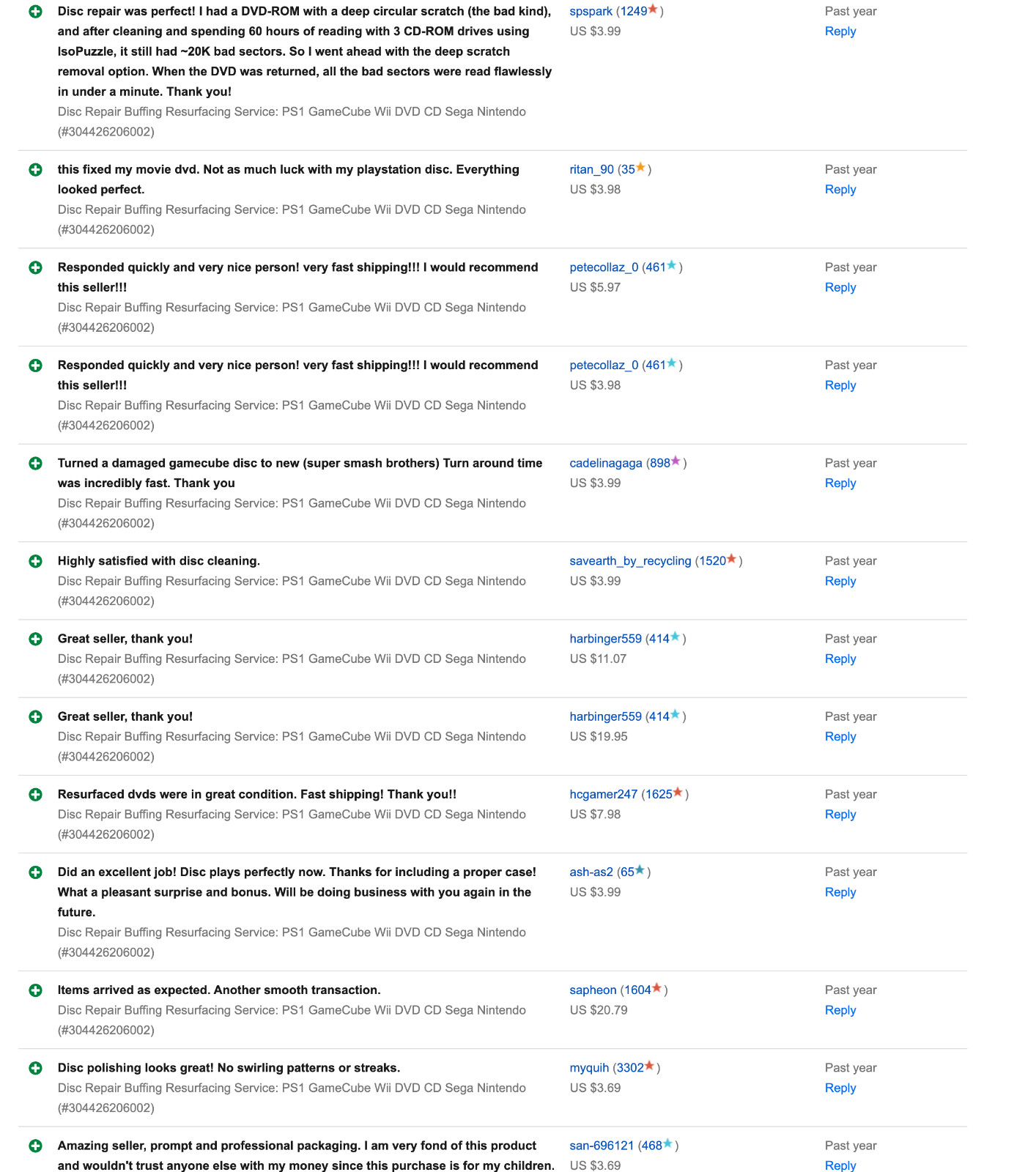 Disc Repair Buffing Resurfacing Service PS1 GameCube Wii DVD CD Bluray Nintendo