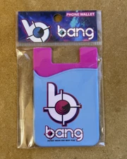 Bang Energy Drink Cell Phone Wallet-Stick On Card Holder Sleeve Pink White Blue