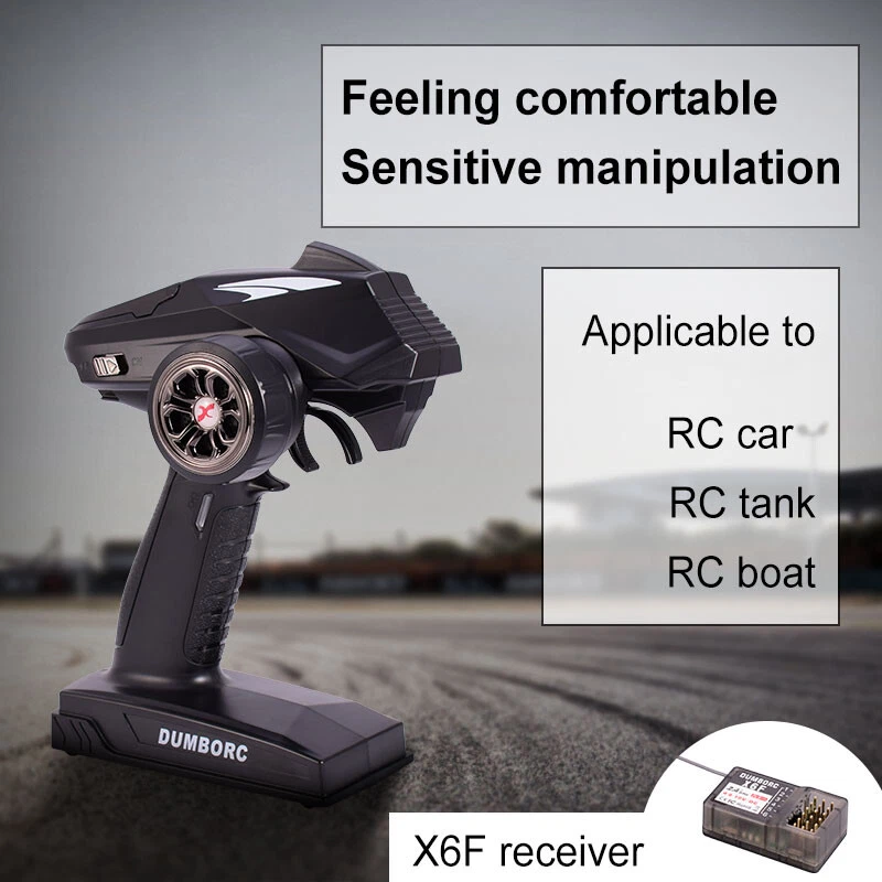 DUMBORC X4 4CH 2.4G RC Radio Transmitter+X6F Receiver for RC Car Boat DIY - Image 3 of 4