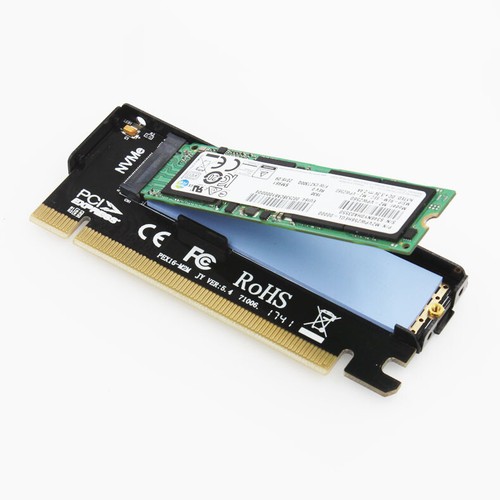 PCIe 4.0 3.0 X16 Adapter Card With Heatsink Case (Black) for M.2 NVMe 2280 SSD - Picture 6 of 9