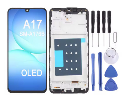 OEM Super AMOLED Display LCD Screen Touch Digitizer Frame For Samsung Galaxy A17