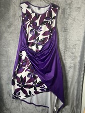 SHEIN Women’s Purple/ White Floral Curvy Sleeveless Dress Size 4X