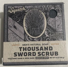 DR. SQUATCH Men's Natural Bar Soap - Thousand Sword Scrub - 5oz Game of Thrones