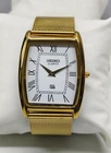 Vintage Refurbished Seiko Slim Tank White Quartz Japan Men s Wrist Watch