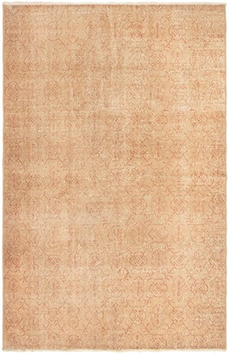 #ad #ad Vintage Tan Traditional 5#x27;4quot; x 8#x27;4quot; Hand Knotted Oriental Wool Area Rug $1699.00
