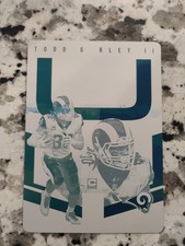 2018 Panini Donruss Elite Cyan Plate Todd Gurley /1