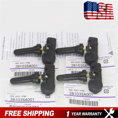 #ad Set of 4 OEM TPMS Tire Pressure Sensors Kit 28103AJ00A 28103SA001 for Subaru WRX $27.99