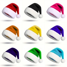Pl&uuml;sch Weihnachtsmann Hut Weihnachten Party Winter Warm M&uuml;tze Cosplay Kost&uuml;m