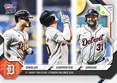 2026 Topps Now 277 Dillon Dingler / Kerry Carpenter / Riley Greene