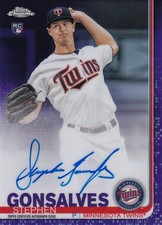 2019 Topps Chrome Stephen Gonsalves Rookie Auto Purple /250 Twins